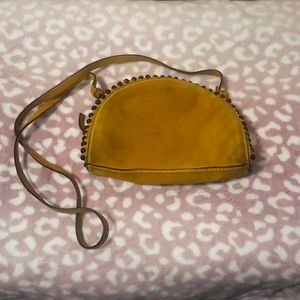 Zara suede crossbody mustard colored.